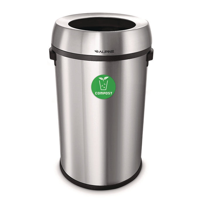 17 Gallon Stainless Steel Open Top Compost Station