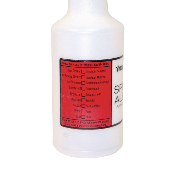 Spray Alert System, 32 oz, Natural with White/White Sprayer, 24/Carton