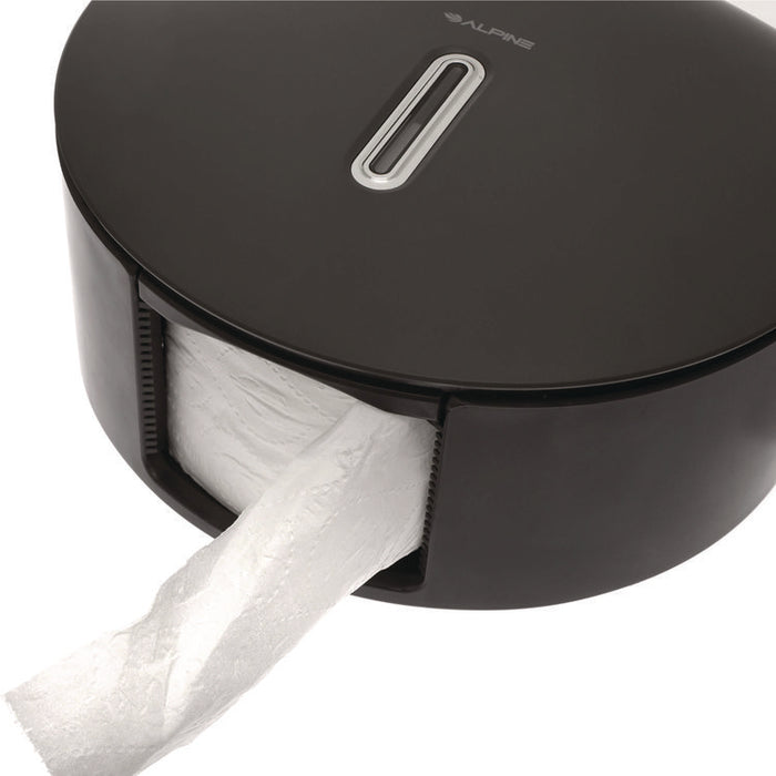 Plastic Single Roll Jumbo Toilet Paper Dispenser, 5.3 x 11.5 x 11.7, Gray