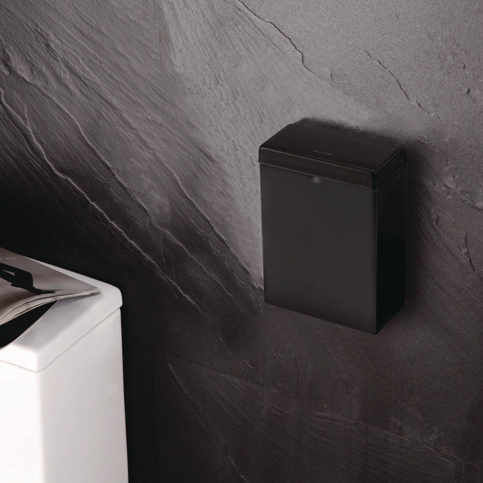 Stainless Steel Wall-Mounted Sanitary Napkin Receptacle, Black