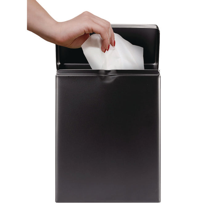 Stainless Steel Wall-Mounted Sanitary Napkin Receptacle, Black
