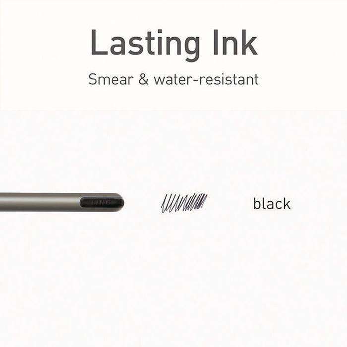 PENTONIC Ballpoint Pen, Stick, Medium 1 mm, Black Ink, Charcoal Gray Barrel, 25/Pack