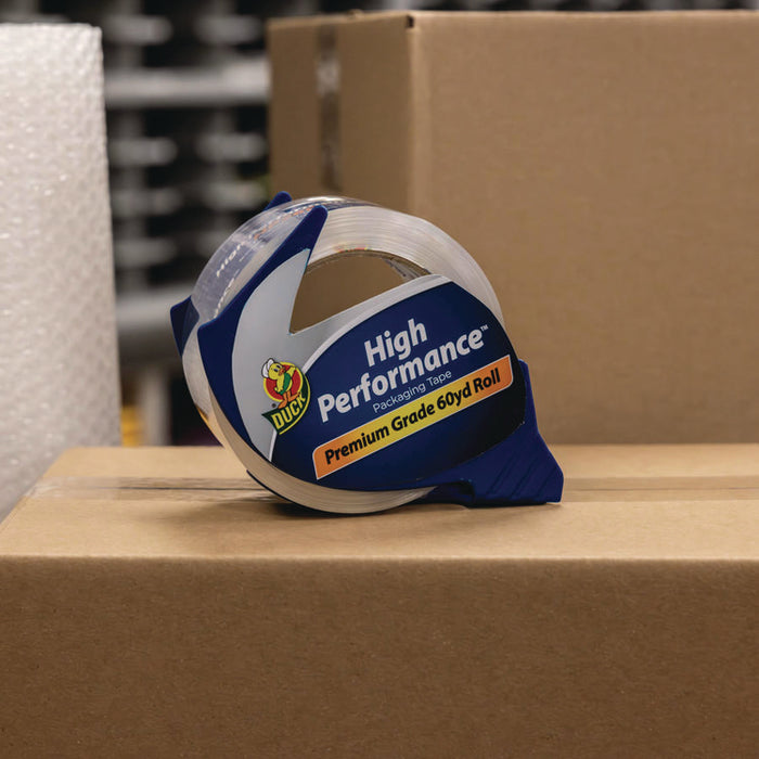 HP260 Packaging Tape with Dispenser, 3" Core, 1.88" x 60 yds, Clear, 4/Pack