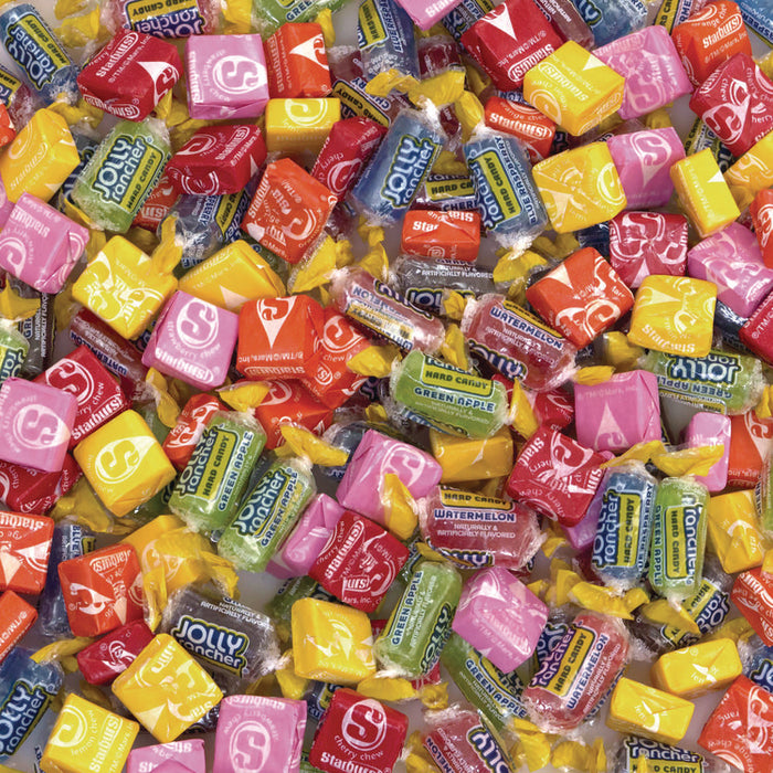 Chewy and Hard Candy Party Asst, Jolly Rancher/Starburst, 8.5 lbs Total, 2 Bag Bundle