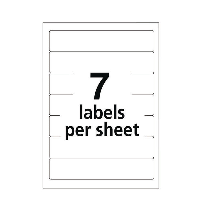 Removable File Folder Labels with Sure Feed Technology, 0.66 x 3.44, White, 7/Sheet, 36 Sheets/Pack