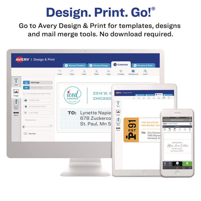 Shipping Labels with TrueBlock Technology, Inkjet/Laser Printers, 4 x 3, White, 2/Sheet, 20 Sheets/Pack