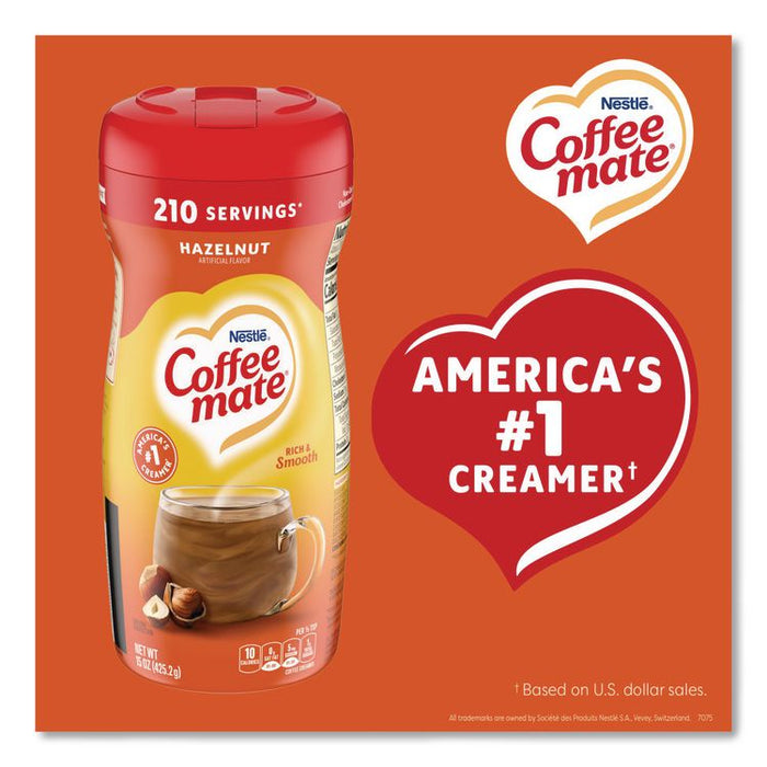 Hazelnut Creamer Powder, 15 oz Canister