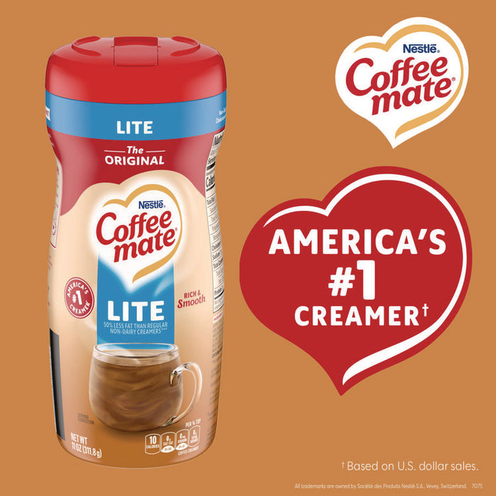Powdered Creamer, Original Lite, 11 oz Canister, 12/Carton