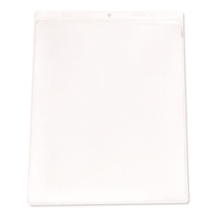 Clear Vinyl Shop Ticket Holders, Super Heavy-Duty, Top Load 9 x 12 Insert, Clear Front, 50/Box