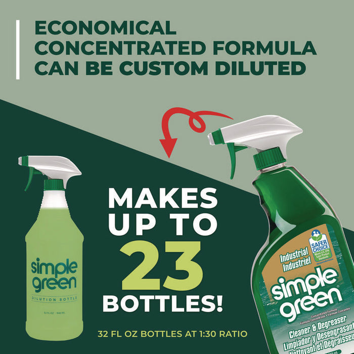 Industrial Cleaner and Degreaser, Concentrated, 24 oz Spray Bottle