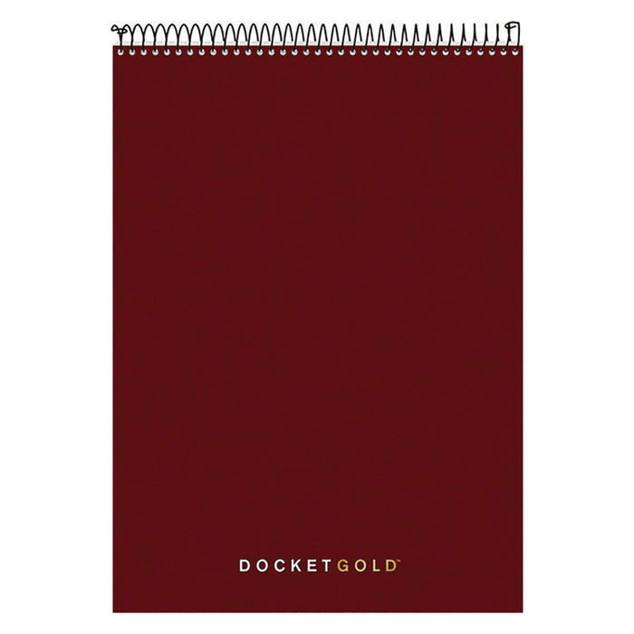 Docket Gold Planner Pad, Black Cover, Project-Management Format and Medium/College Rule, (70) White 8.5 x 11 Sheets