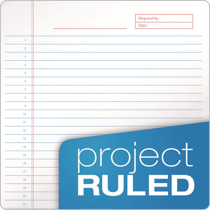 Docket Gold Planner Pad, Black Cover, Project-Management Format and Medium/College Rule, (70) White 8.5 x 11 Sheets