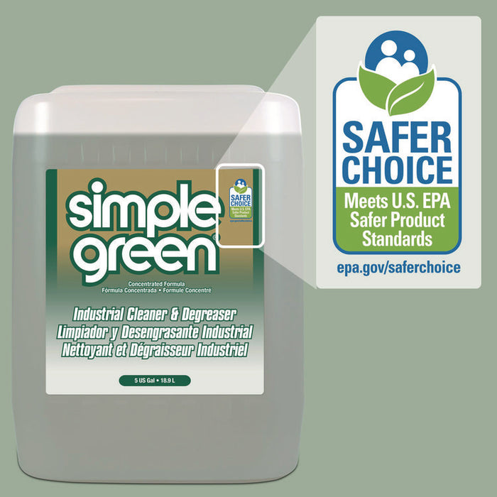 Industrial Cleaner and Degreaser, Concentrated, 5 gal, Pail