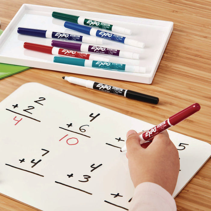 Low-Odor Dry-Erase Marker, Fine Bullet Tip, Black, Dozen
