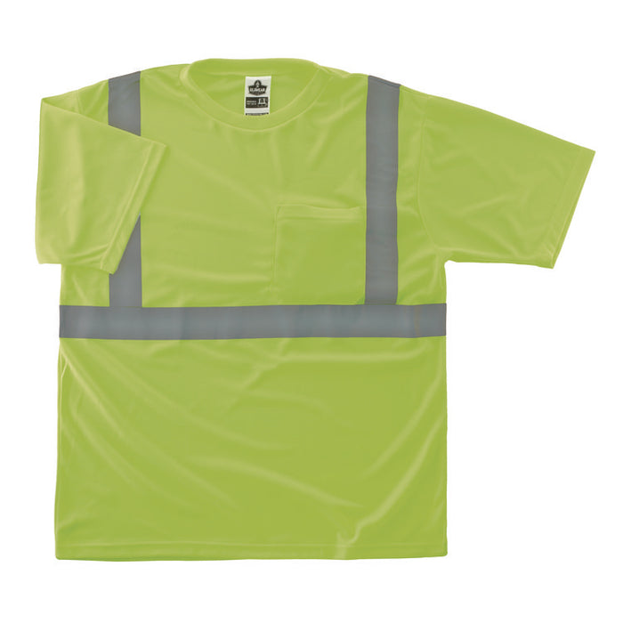 GloWear 8289-ECO Class 2 Recycled Hi-Vis T-Shirt, 4X-Large, Lime