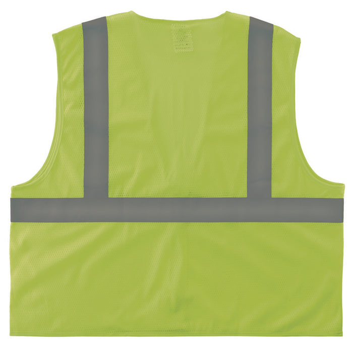 GloWear 8205HL-ECO Class 2 Recycled Hi-Vis Vest, Mesh, Polyester, X-Small, Lime