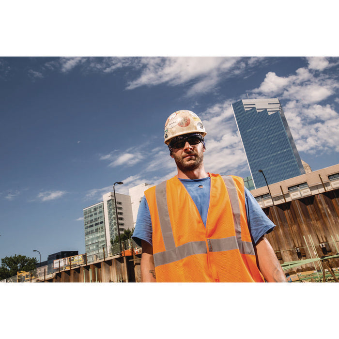 GloWear 8205HL-ECO Class 2 Recycled Hi-Vis Vest, Mesh, Polyester, X-Small, Orange