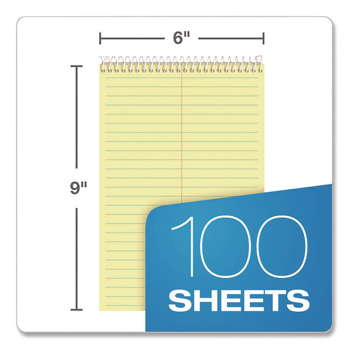 Docket Steno Pad, Forest Green Cover, Gregg Rule, (100) Canary Yellow 6 x 9 Sheets