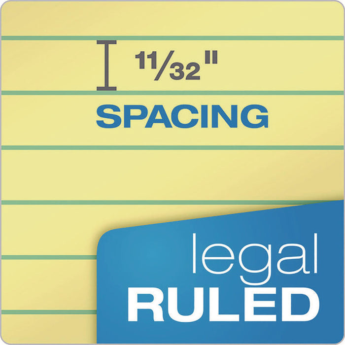 Second Nature Recycled Ruled Pads, Wide/Legal Rule, (50) Canary Yellow 8.5 x 11 Sheets, Dozen