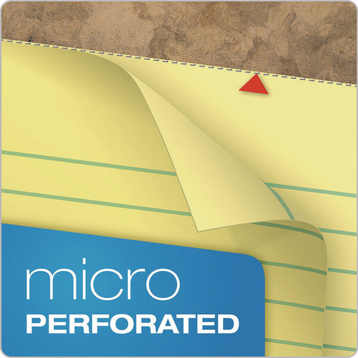 Second Nature Recycled Ruled Pads, Wide/Legal Rule, (50) Canary Yellow 8.5 x 11 Sheets, Dozen
