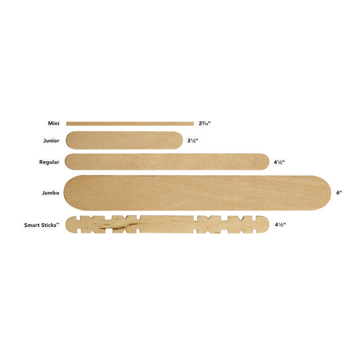 Natural Wood Craft Sticks, 6 x 0.75, 500/Box