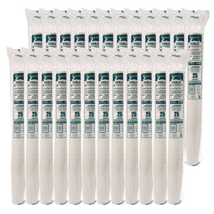 Thermoguard Insulated Paper Hot Cups, 24 oz, White Sustainable Forest Design, 600/Carton
