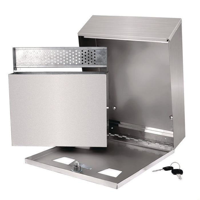 Wall-Mounted Safe Cigarette Disposal Station Outdoor Ashtray, Stainless Steel
