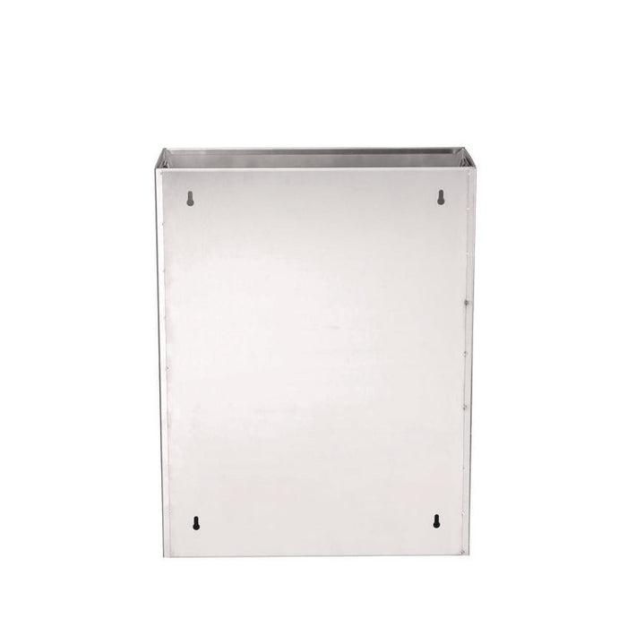 Stainless Steel Surface-Mounted Waste Receptacle, 6.4 gal, Brushed Stainless Steel