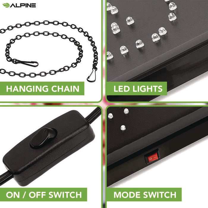 LED Rectangular Ice Cream Sign, 19 x 10, Black Frame, Blue/Green/Orange/Red/White Graphics
