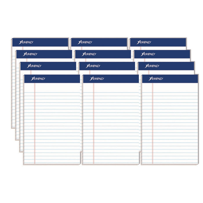 Perforated Writing Pads, Narrow Rule, (50) White 5 x 8 Sheets, Dozen