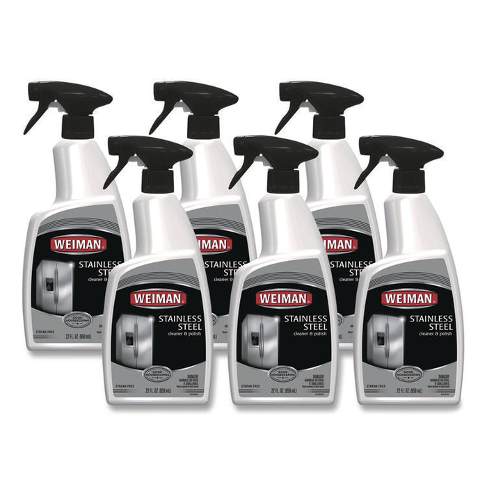 Stainless Steel Cleaner and Polish, 22 oz Spray Bottle, 6/Carton