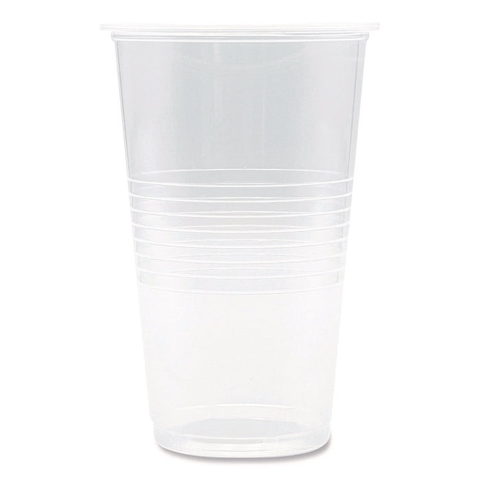 Translucent Plastic Cold Cups, 20 oz, Clear, 50/Pack