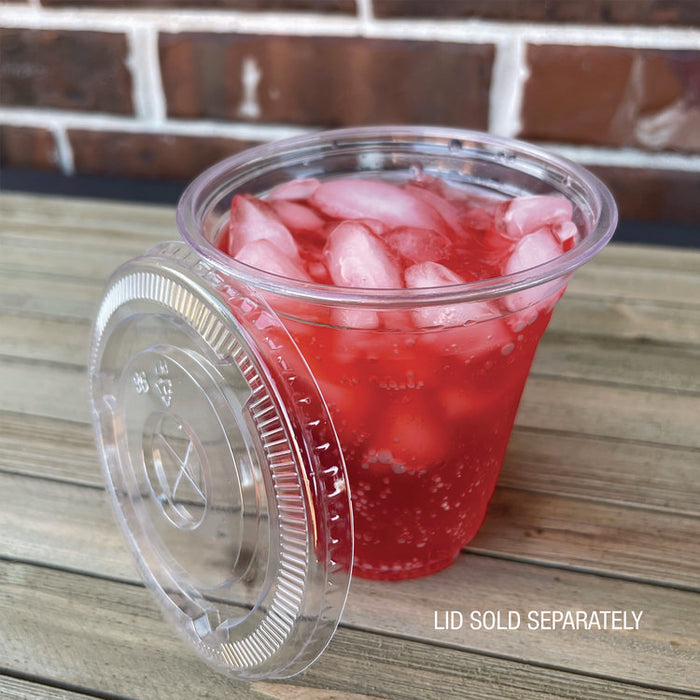 Clear Plastic PET Cups, Squat, 9 oz, 1,000/Carton