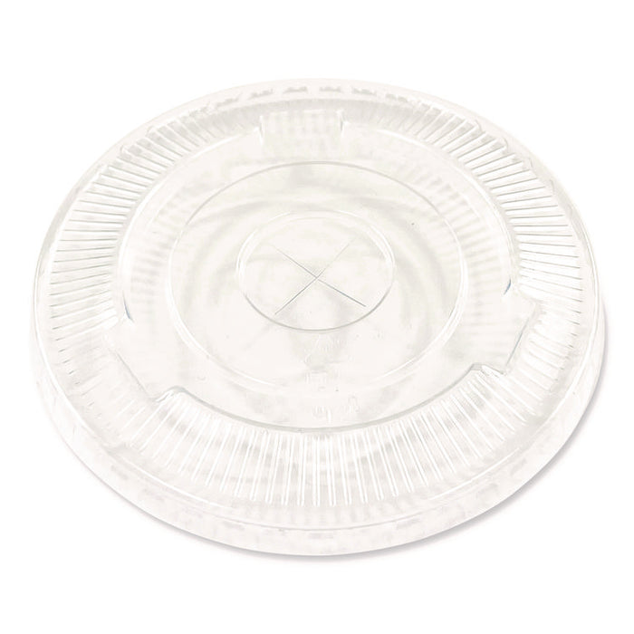 PET Cold Cup Straw-Slot Lids, Fits 9 oz to 10 oz Cold Cups, Plastic, Clear, 1,000/Carton