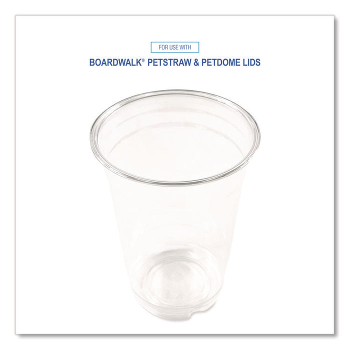 Clear Plastic PET Cups, 14 oz, 50/Bag, 20 Bags/Carton