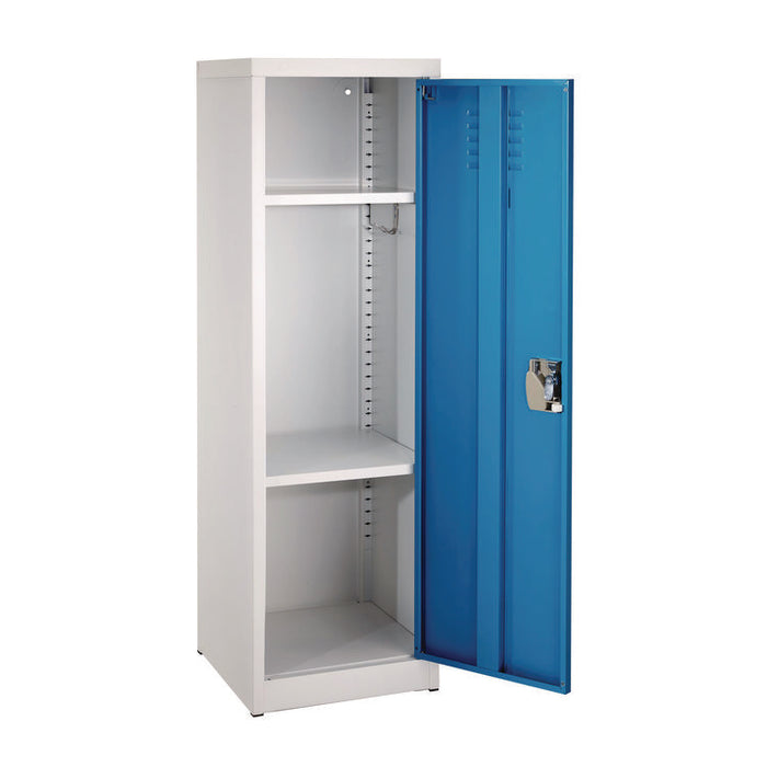 Steel Storage Locker, 1 Compartment, 15 x 15 x 48, Blue