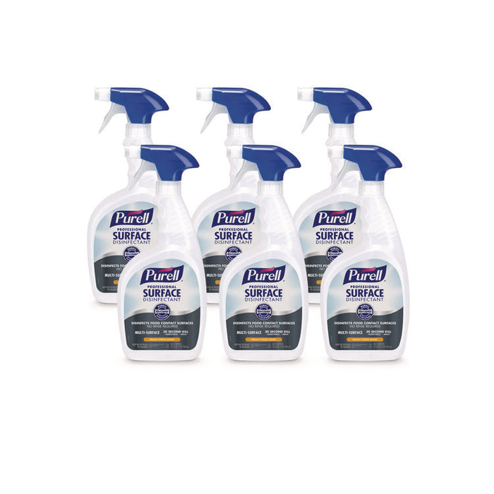 Professional Surface Disinfectant, Fresh Citrus Scent, 32 oz Spray Bottle, 6/Carton