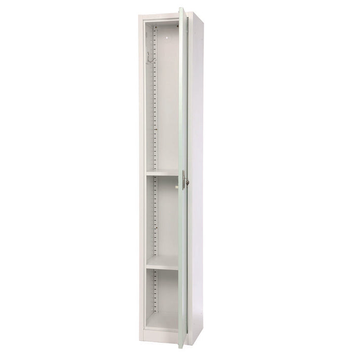 Steel Storage Locker, 1 Compartment, 12 x 12 x 72, Misty Green