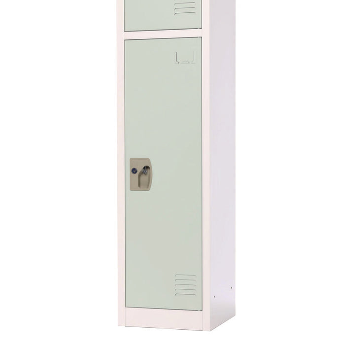 Steel Storage Locker, 1 Compartment, 12 x 12 x 72, Misty Green