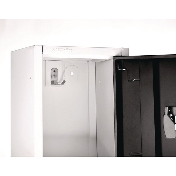 Steel Storage Locker, 3 Compartment, 12 x 12 x 72, Black