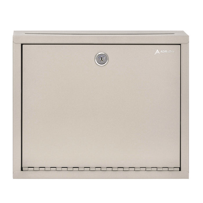 Large Size Steel Multi-Purpose Secure Drop Box, 12 x 3 x 10, Beige