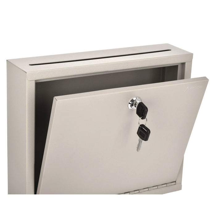 Large Size Steel Multi-Purpose Secure Drop Box, 12 x 3 x 10, Beige