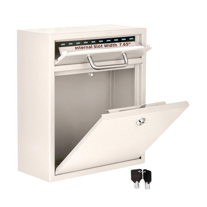 Medium Ultimate Wall Mounted Mail Box, 10.4 x 4.5 x 12, White