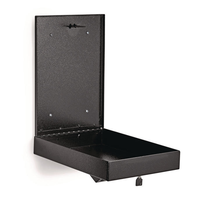 Large Wall Mounted Weatherproof Steel Secure Drop Box, 11 x 2.4 x 16, Black