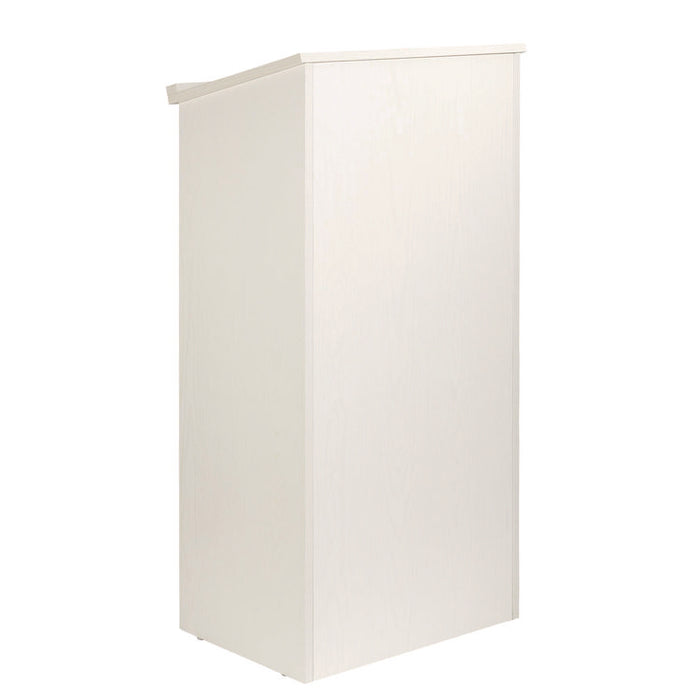 Wood Stand-up Podium Lectern Speaker Stand, 23 x 15 x 45.8, White