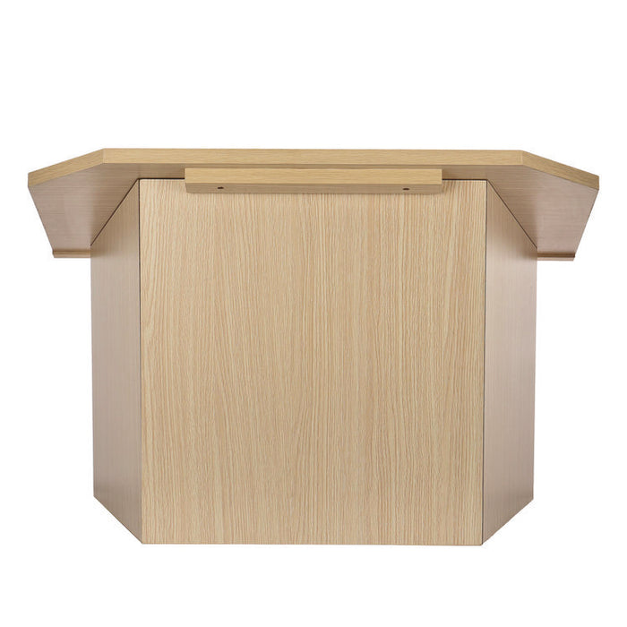 Foldable Tabletop Podium Lectern Speaker Stand, 27 x 16 x 19, Medium Oak