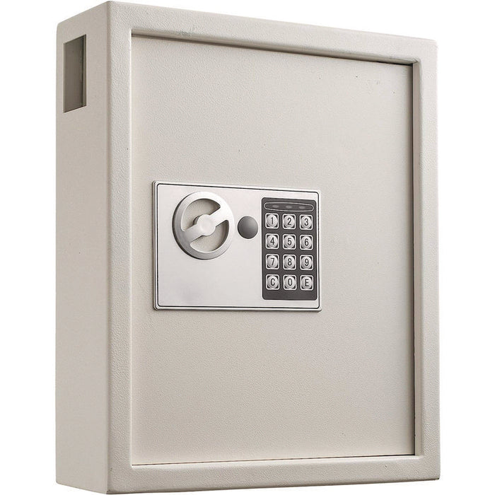 Steel Digital Lock Key Cabinet, 60-Key, 13 x 2.6 x 17, Stainless Steel 304, White