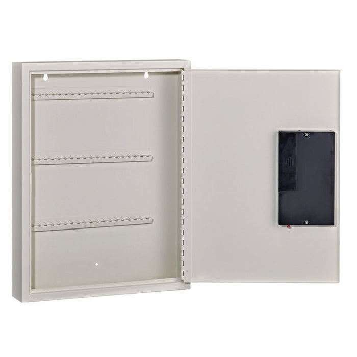 Steel Digital Lock Key Cabinet, 60-Key, 13 x 2.6 x 17, Stainless Steel 304, White
