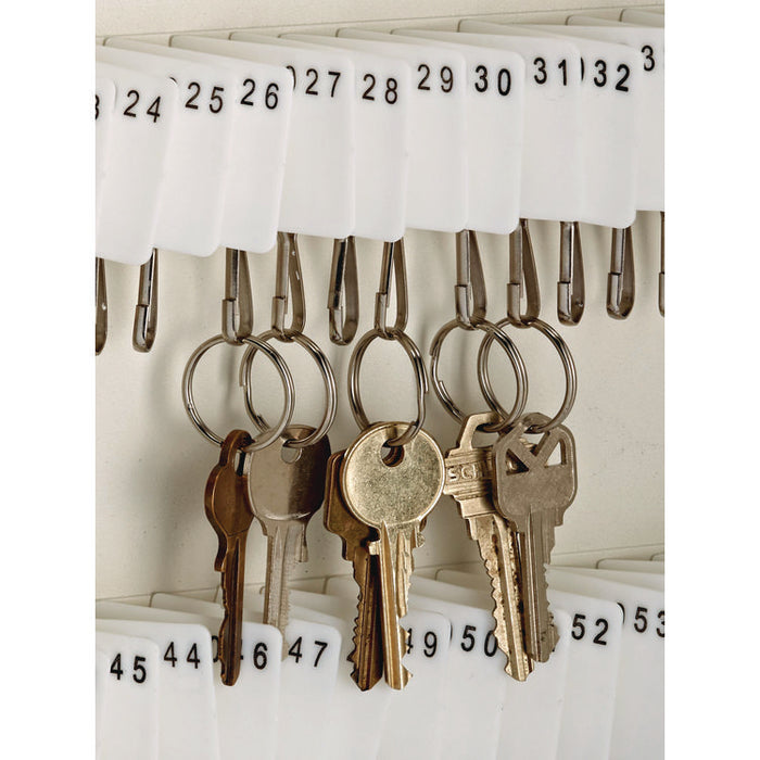Steel Digital Lock Key Cabinet, 60-Key, 13 x 2.6 x 17, Stainless Steel 304, White
