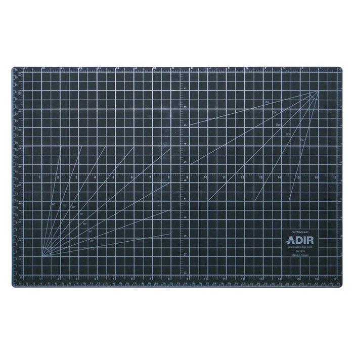 Reversible Self Healing Cutting Mat, 1" Grid with Guide Angles, 36" x 48", Green/Black